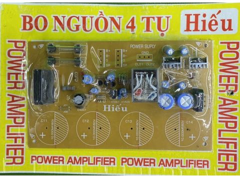 Board Nguồn Amply 4 Tụ (Mạch Vàng)